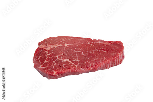 Generic Sirloin meat uncooked in white background