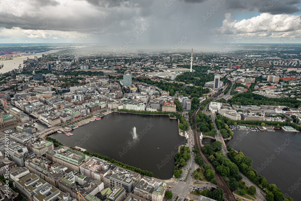 Downtown Hamburg with the Binnenalster