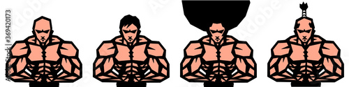  男,筋肉,ボディビル,マッチョ,ポーズ,白背景,白バック,人物,日本人,男性,スポーツ,トレーニング,ダイエット,エクササイズ,スポーツジム,フィットネス,鍛える,ジム,ビジネスマン,運動,ボディービルダー,アスリート,パワー,人体,マンガ,バイセップス,スプレッド,フロント,マスキュラー,正面,ムキムキ,上半身,力こぶ,気合い,劇画,ホルモン,テストステロン,漫画,全身,力,イラスト,ビジネス
