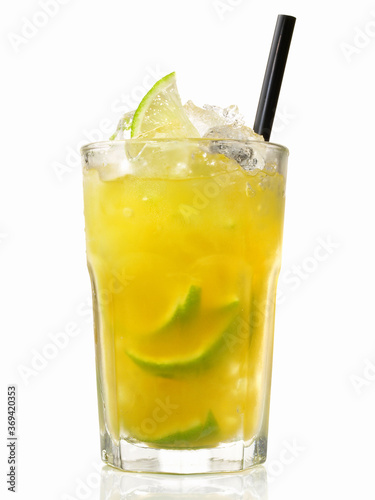 Ipanema - Non alcoholic Cocktail on white Background - Isolated