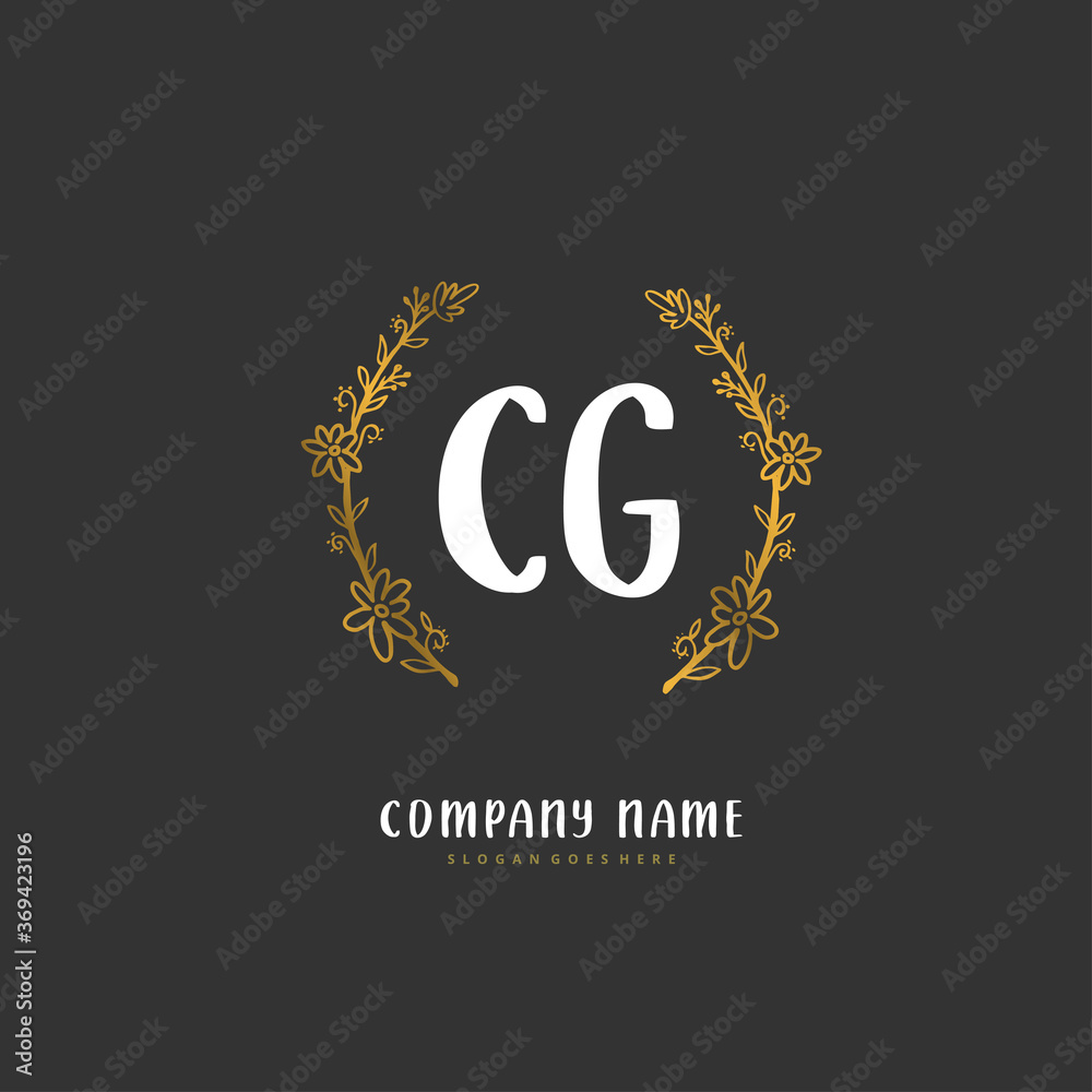 C G CG Initial handwriting and signature logo design with circle. Beautiful design handwritten logo for fashion, team, wedding, luxury logo. C G CG Initial handwriting and signature logo design with circle. Beautiful design handwritten logo for fashion, team, wedding, luxury logo.