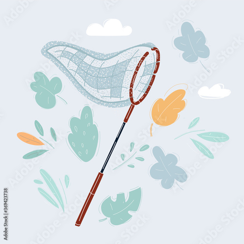 Vector illustration of Butterfly net photo