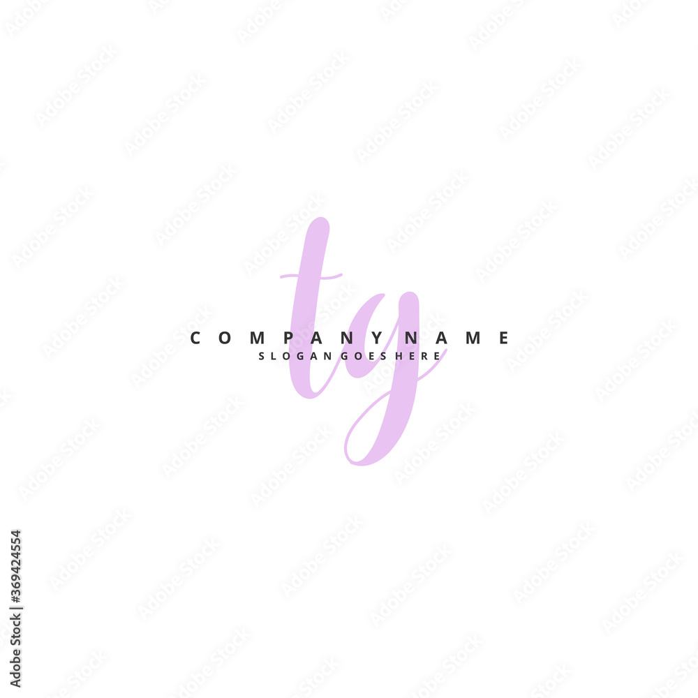 T G TG Initial handwriting and signature logo design with circle. Beautiful design handwritten logo for fashion, team, wedding, luxury logo.