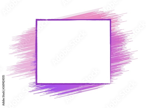 Text frame vector white color for abstract grunge paint brush chalk strokes background for quotes, modern banner design for information message copy space, artistic textbox on dirty backdrop