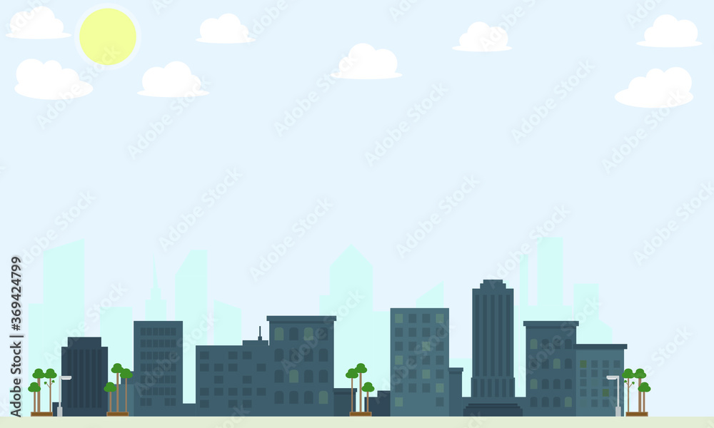 Vector Illustration of a City
