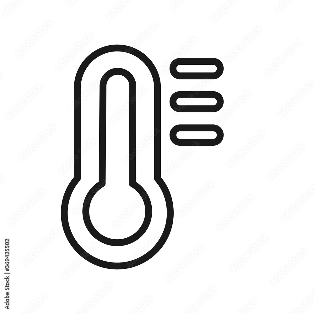 Thermometer Temperature Medical Hospital Line Icon Illustration Creative Design Vector