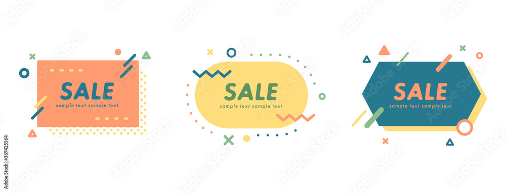 見出しやタイトルのフレームのセット 枠 装飾 飾り おしゃれ 広告 Stock Illustration Adobe Stock
