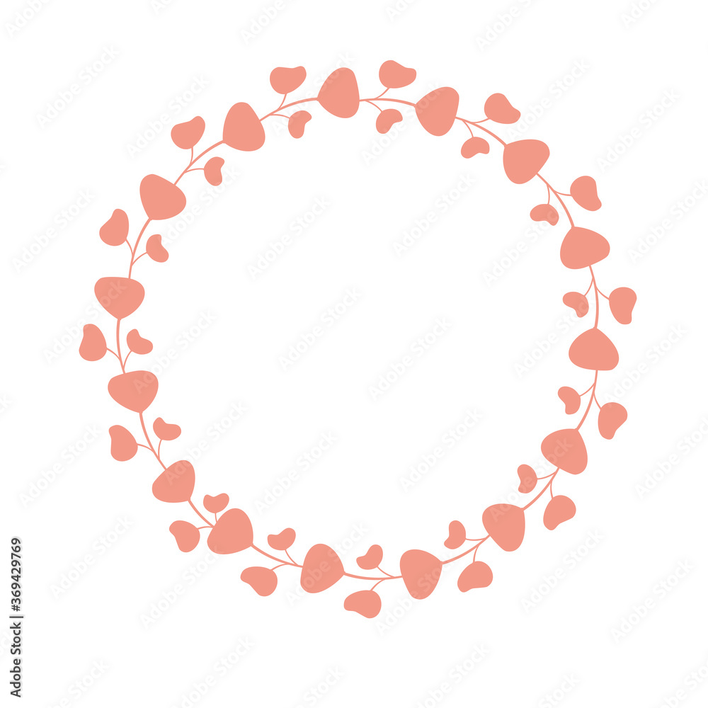 Obraz premium Hand drawn floral boho styl wreath for wedding, invitation card design. Isolated on white. Vector illustration.