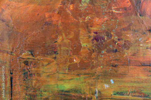 Wallpaper Mural White canvas is grounded of  dark brown colos by oil  paint macro Torontodigital.ca