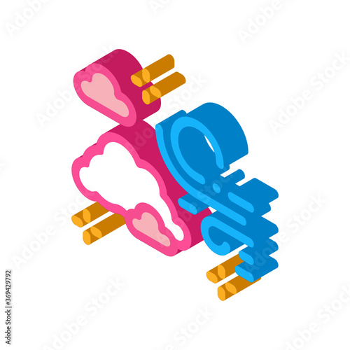 odor fresh air icon vector. isometric odor fresh air sign. color isolated symbol illustration