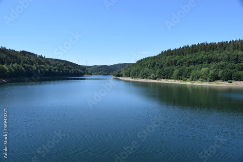 Trinkwasserreservoir Oleftalsperre in der Eifel photo