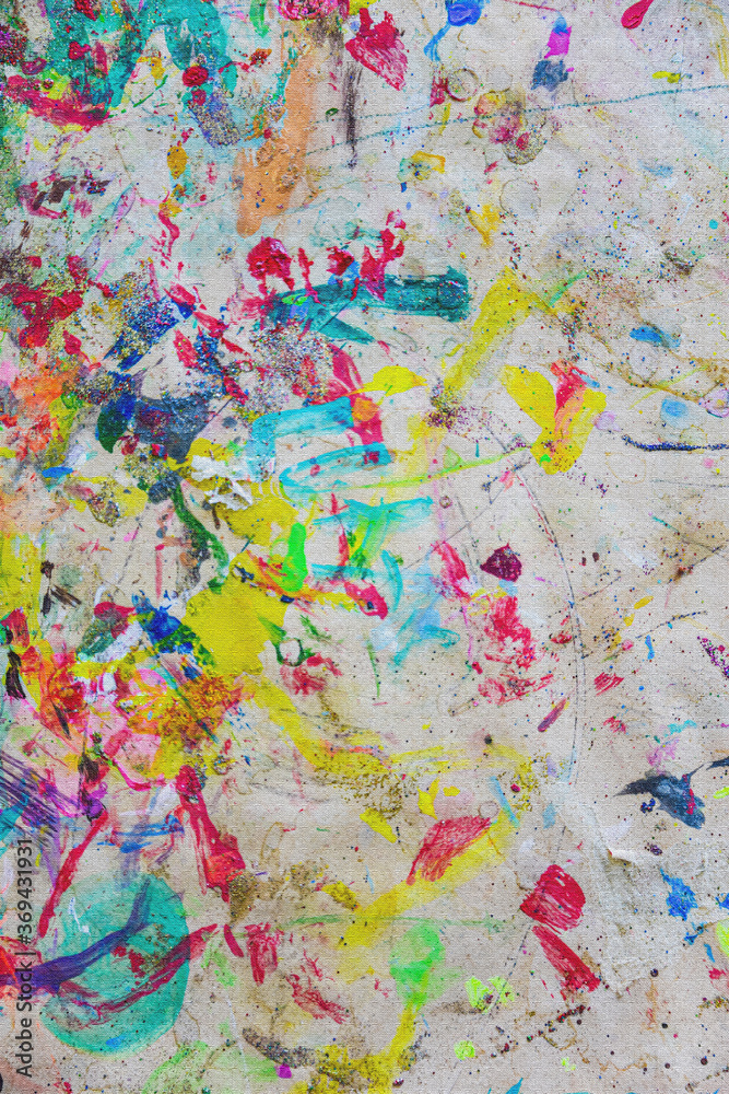 Colored painting canvas - randomly painted backround Colored painting canvas - randomly painted backround