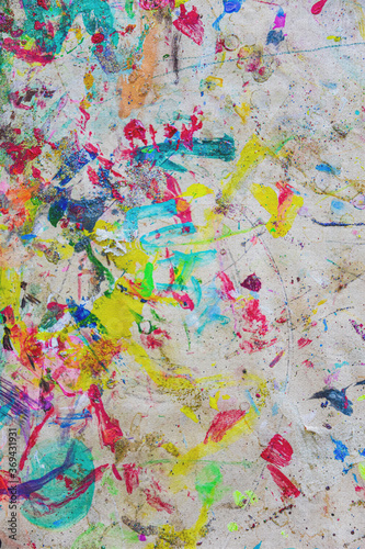 Colored painting canvas - randomly painted backround