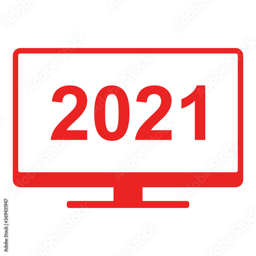 Jahr 2021 und Monitor