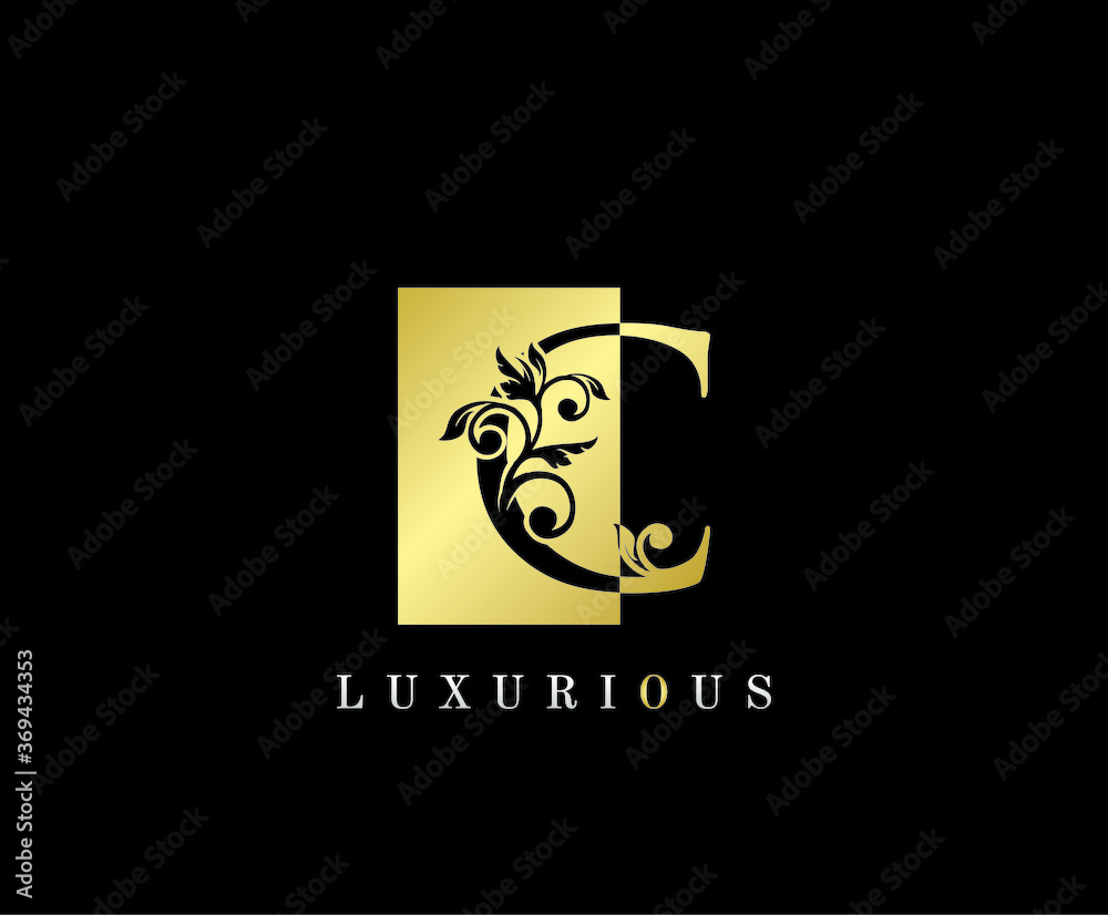 Golden C Letter Logo Design. Gold C Letter With Negative Space and Classy Leaves Shape design perfect for fashion, Jewelry, Cosmetics, Hotel and Restaurant Logo. Golden C Letter Logo Design. Gold C Letter With Negative Space and Classy Leaves Shape design perfect for fashion, Jewelry, Cosmetics, Hotel and Restaurant Logo.