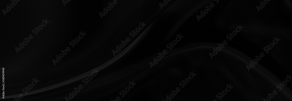 Black gray satin dark fabric texture luxurious shiny that is abstract silk cloth panorama background with patterns soft waves blur beautiful. Black gray satin dark fabric texture luxurious shiny that is abstract silk cloth panorama background with patterns soft waves blur beautiful.