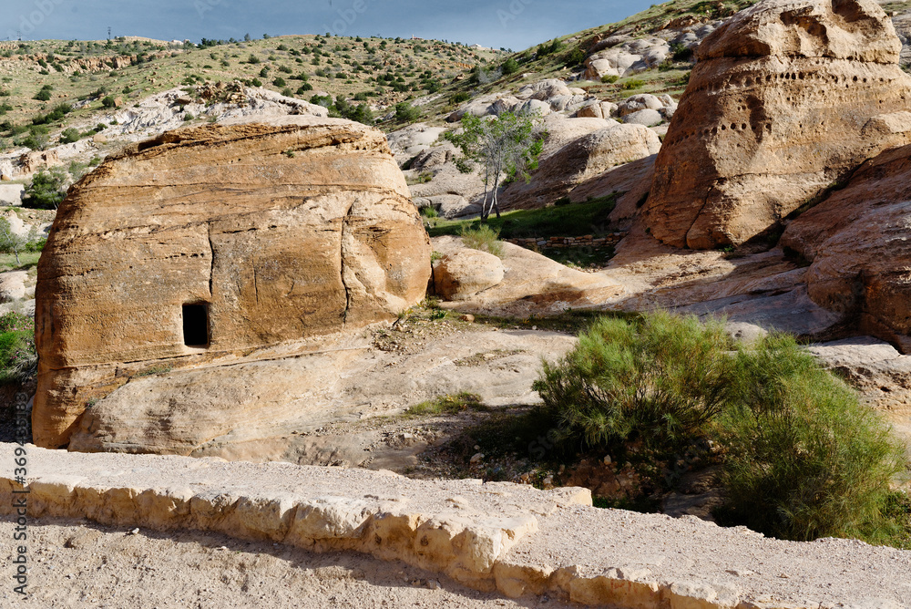 The Djin Blocks in the entrance to Petra, Jordan