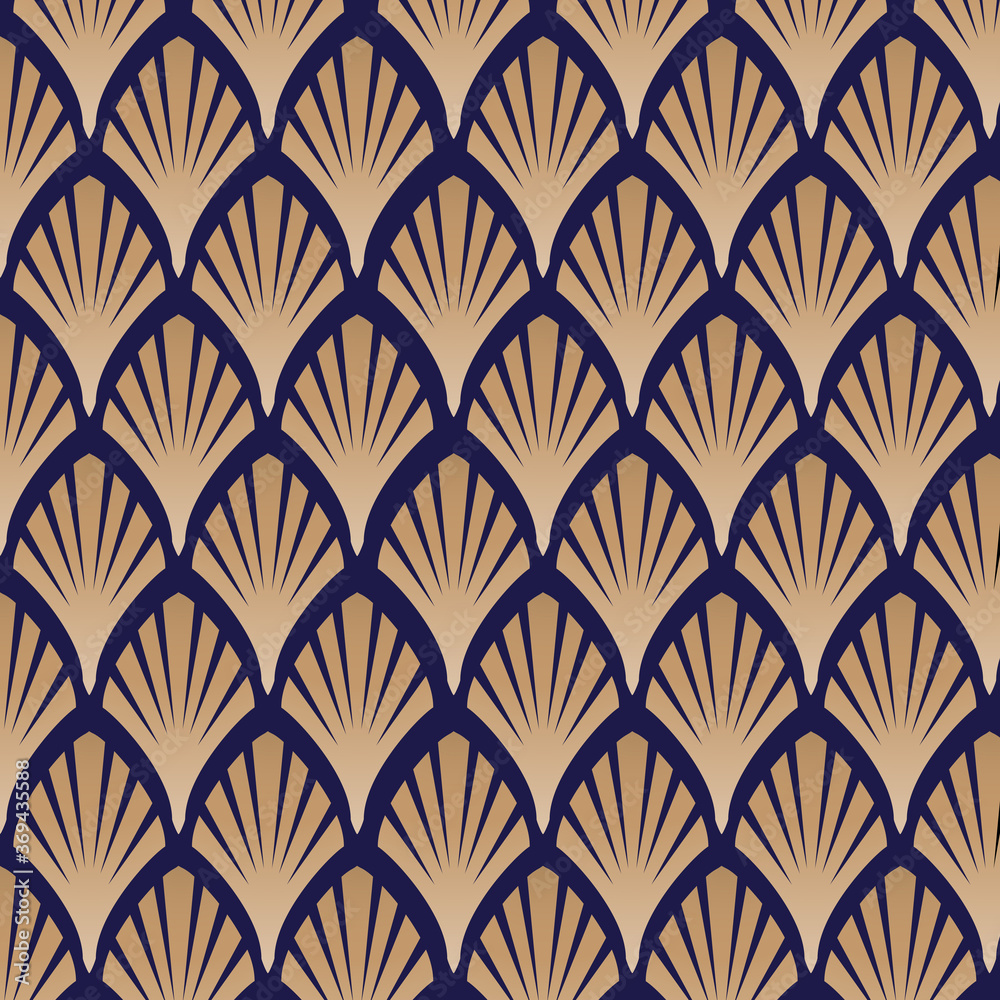 Art deco vector geometric pattern.