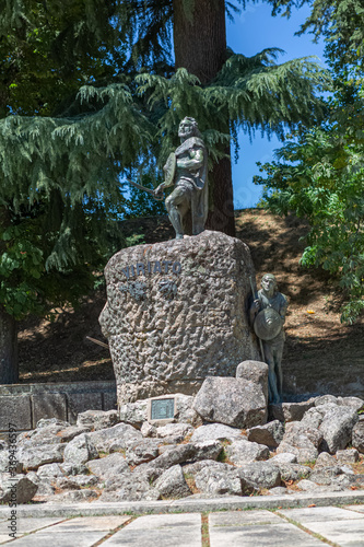 View of a monument, statue of Viriatus (Viriathus) from Lusitania photo