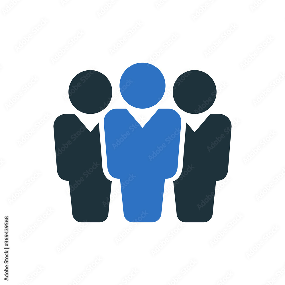 Vector illustration of business team icon on white background Vector illustration of business team icon on white background
