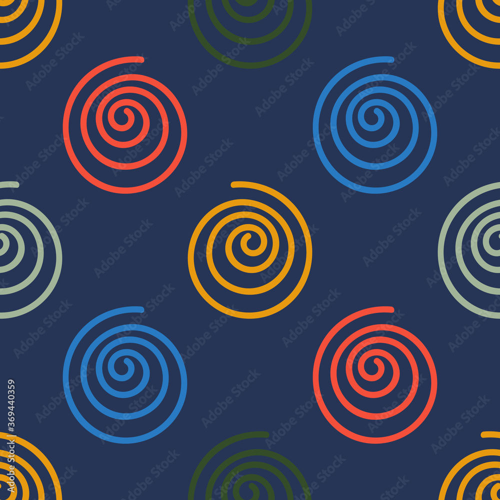 Cartoon abstract swirl seamless pattern. Curly geo infinity backdrop. Twist geometric wrapping paper. Vector illustration. Cartoon abstract swirl seamless pattern. Curly geo infinity backdrop. Twist geometric wrapping paper. Vector illustration.