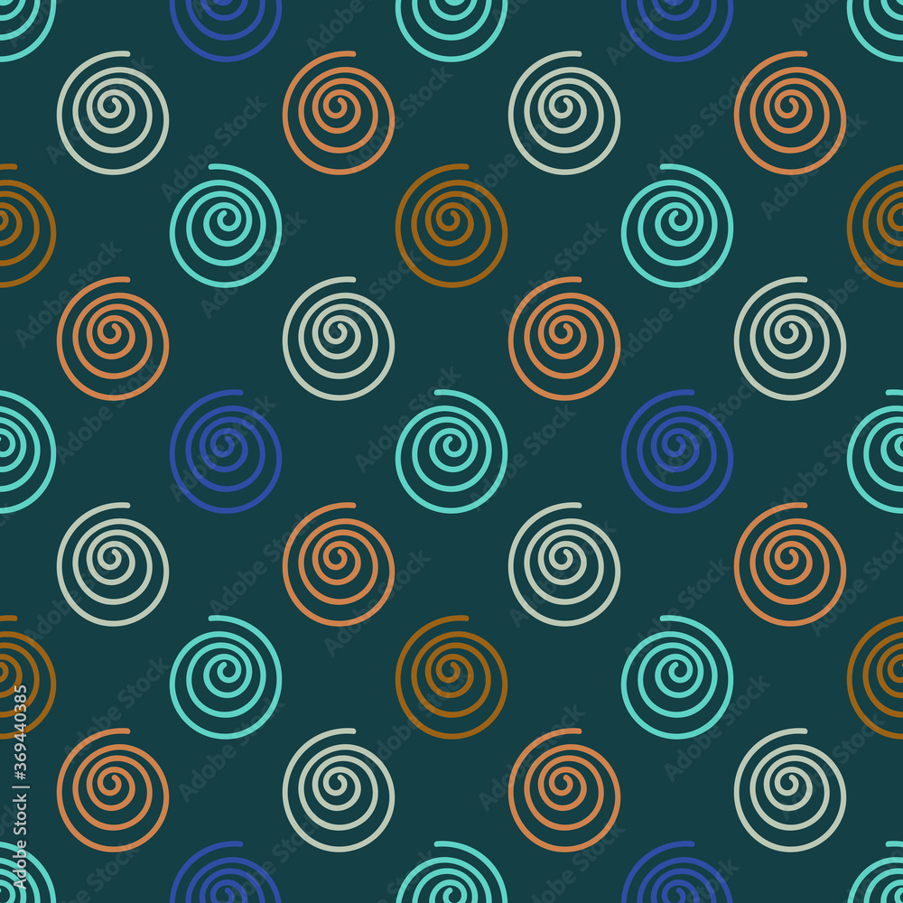 Cartoon abstract swirl seamless pattern. Curly geo infinity backdrop. Twist geometric wrapping paper. Vector illustration. Cartoon abstract swirl seamless pattern. Curly geo infinity backdrop. Twist geometric wrapping paper. Vector illustration.