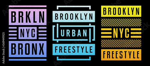 Vector retro illustration on the theme of Brooklyn. Urban. Modern. Stylized vintage grunge typography, t-shirt graphics, poster, print.