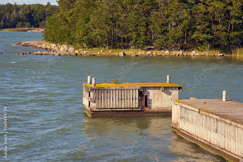 An old mole in a bay in Ruissalo, Finland. photo