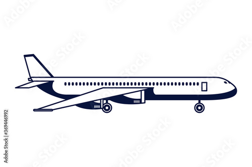 airplane transport airline isolated icon