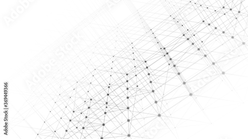 Modern background with connecting dots and lines. Network connection structure. Geometric vector illustration.