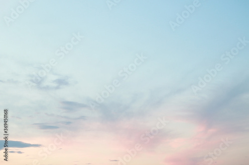 pastel blue and pink evening sky