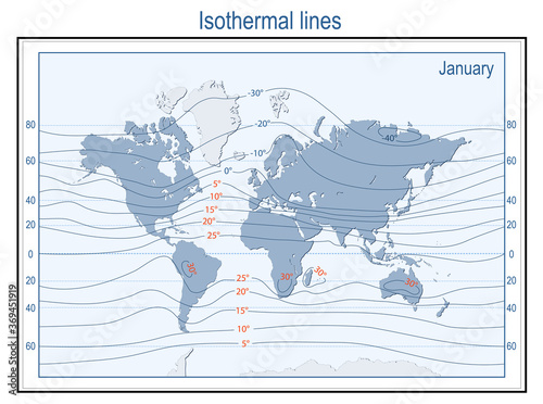 Isotherm. World Map