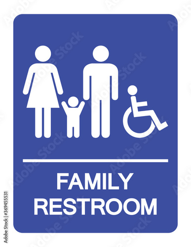 Restroom Symbol Sign, Vector Illustration, Isolate On White Background Label. EPS10