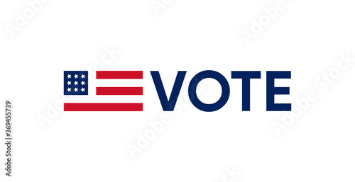 Vote usa flat vector design - election 2020 usa