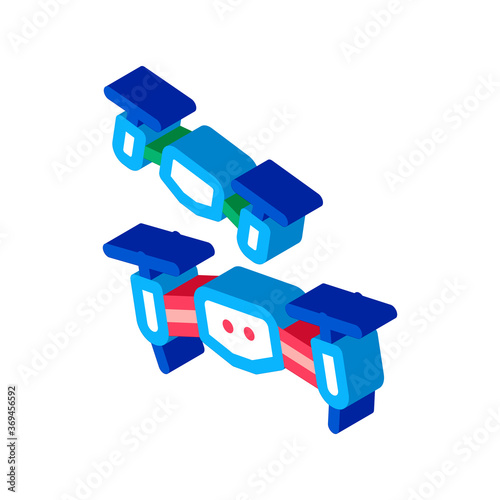 drone racing icon vector. isometric drone racing sign. color isolated symbol illustration