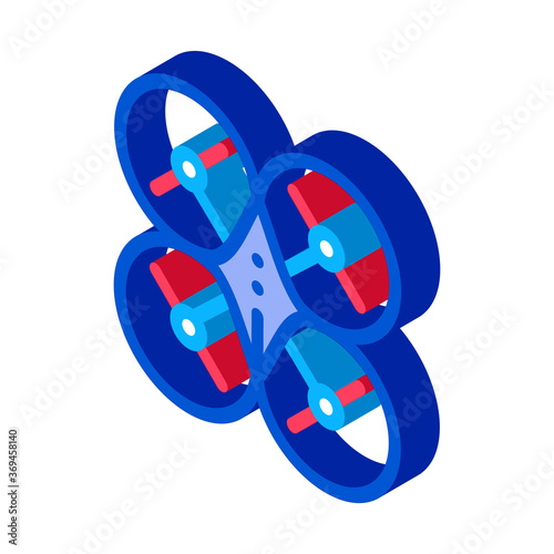 drone toy icon vector. isometric drone toy sign. color isolated symbol illustration