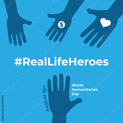 Vector Illustration Of World Humanitarian Day.