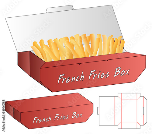 Box packaging die cut template design. 3d mock-up