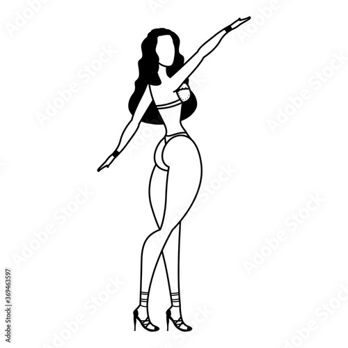 garota brazilian dancer character icon