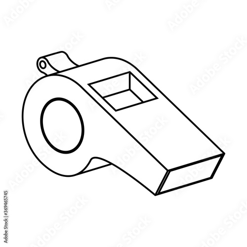 referee whistle accessory isolated icon