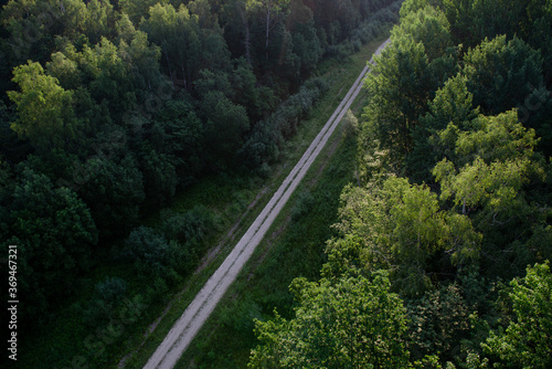 single road above the ground