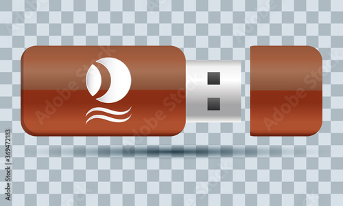 usb memory flash branding icon