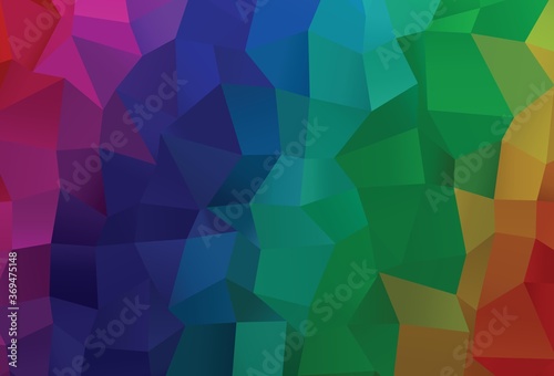 Dark Multicolor, Rainbow vector abstract polygonal layout.