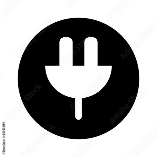 electric plug icon. Concept of charging. Plug Icon in trendy flat style, Charging plug symbol / icon for your web site design, logo, app, UI.