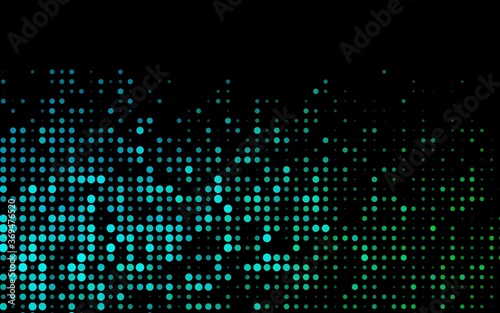 Dark Blue  Green vector template with circles. Blurred bubbles on abstract background with colorful gradient. Design for business adverts.