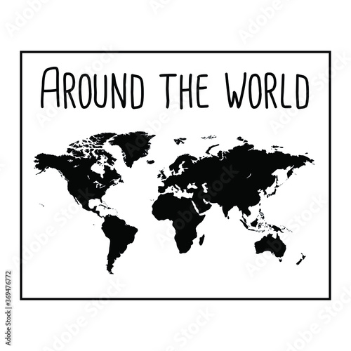 Around the world. Vector Quote