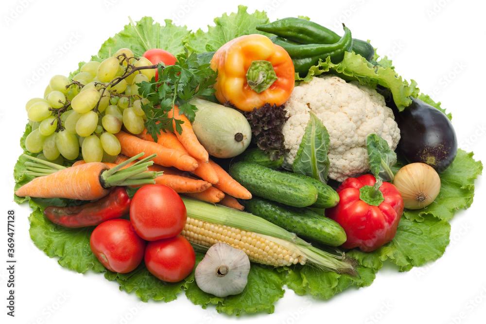 Plakat Fresh Vegetables, Fruits and other foodstuffs.
