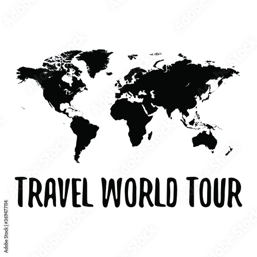  Travel world tour. Vector Quote