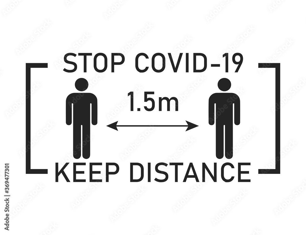 Social distance icon, safety distance, measure protection from spread coronavirus, people isolation from coronavirus. Isolated on white background. Vector illustration. Social distance icon, safety distance, measure protection from spread coronavirus, people isolation from coronavirus. Isolated on white background. Vector illustration.