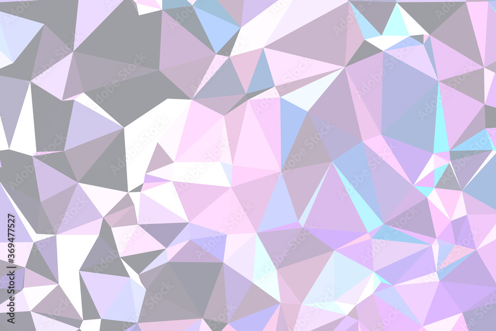 Abstract textured light polygonal background. low poly geometric consisting of triangles of different sizes and colors. use in design cover, presentation, business card or website.